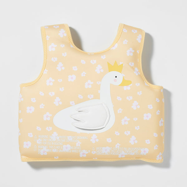 SUNNYLIFE Kids Swim Vest 3-6 Princess Swan Buttercup