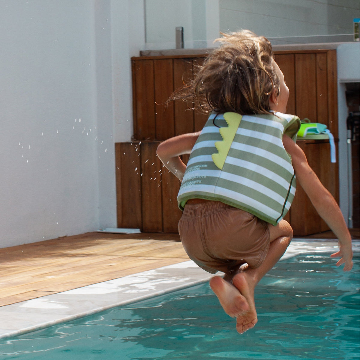 SUNNYLIFE Kids Swim Vest 3-6 Into the Wild Khaki