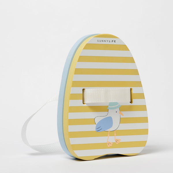 SUNNYLIFE Bubble Back Float Sid the Seagull - Mustard Stripe