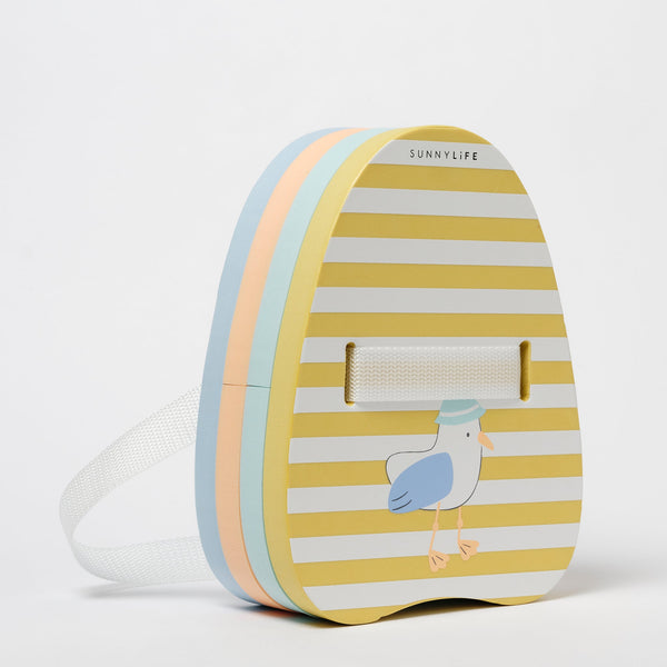 SUNNYLIFE Bubble Back Float Sid the Seagull - Mustard Stripe