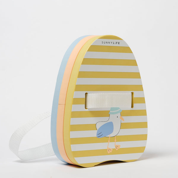 SUNNYLIFE Bubble Back Float Sid the Seagull - Mustard Stripe