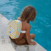 SUNNYLIFE Bubble Back Float Sid the Seagull - Mustard Stripe