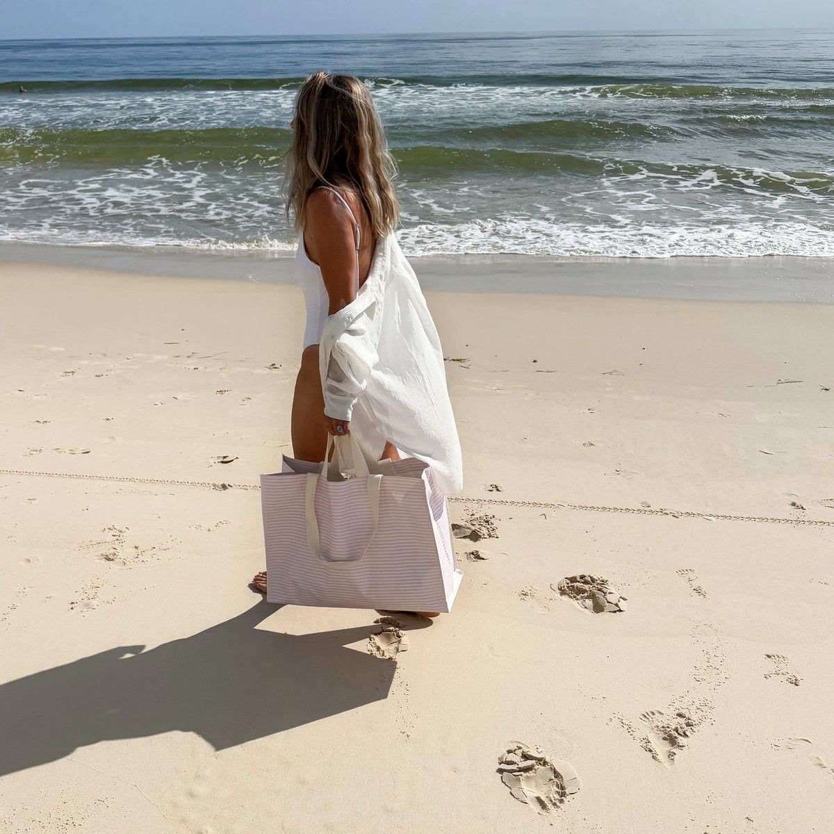 SUNNYLIFE - Beach Bag Carryall Pink Stripe