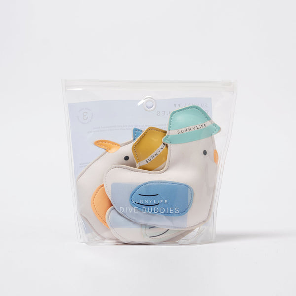 SUNNYLIFE Dive Buddies Sid the - Seagull Multi Set of 3