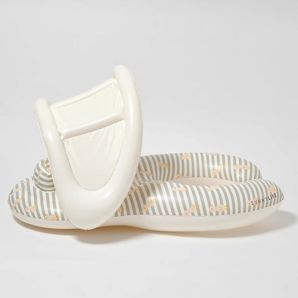 SUNNYLIFE Float Together Baby Seat - Duck Sage Stripe