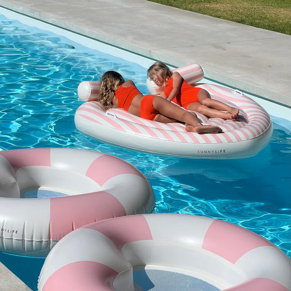 SUNNYLIFE Pool Float Lie On Twin - Pink Heart