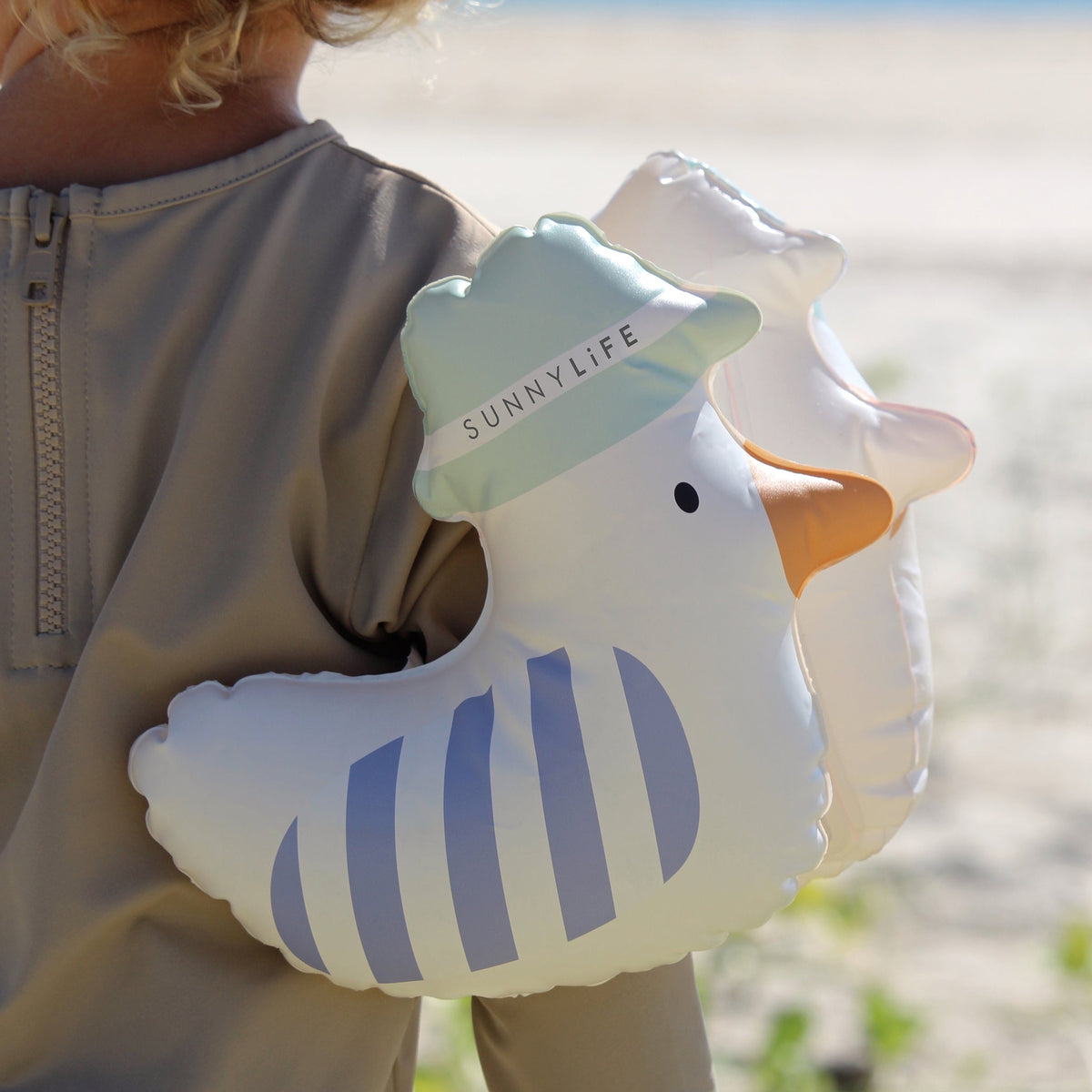 SUNNYLIFE Kids Inflatable Arm Bands Sid The Seagull