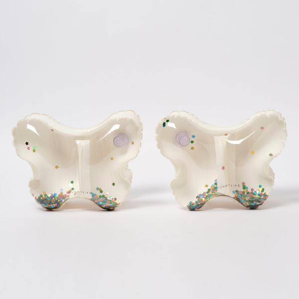 SUNNYLIFE Kids Inflatable Arm Bands - Cotton Candy Glitter