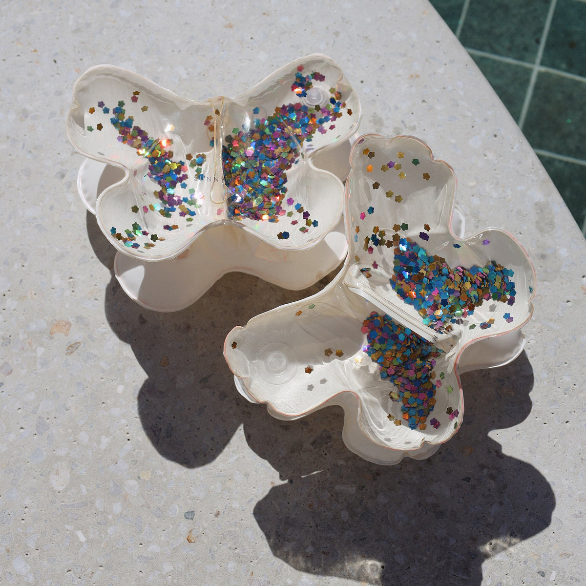 SUNNYLIFE Kids Inflatable Arm Bands - Cotton Candy Glitter