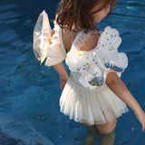 SUNNYLIFE Kids Inflatable Arm Bands - Cotton Candy Glitter