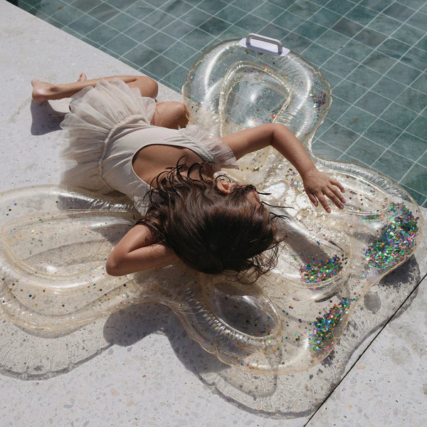 SUNNYLIFE Pool Float Lie On K - Cotton Candy Glitter