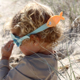 SUNNYLIFE Swimming Goggles Finn the Fish - Aqua Blue