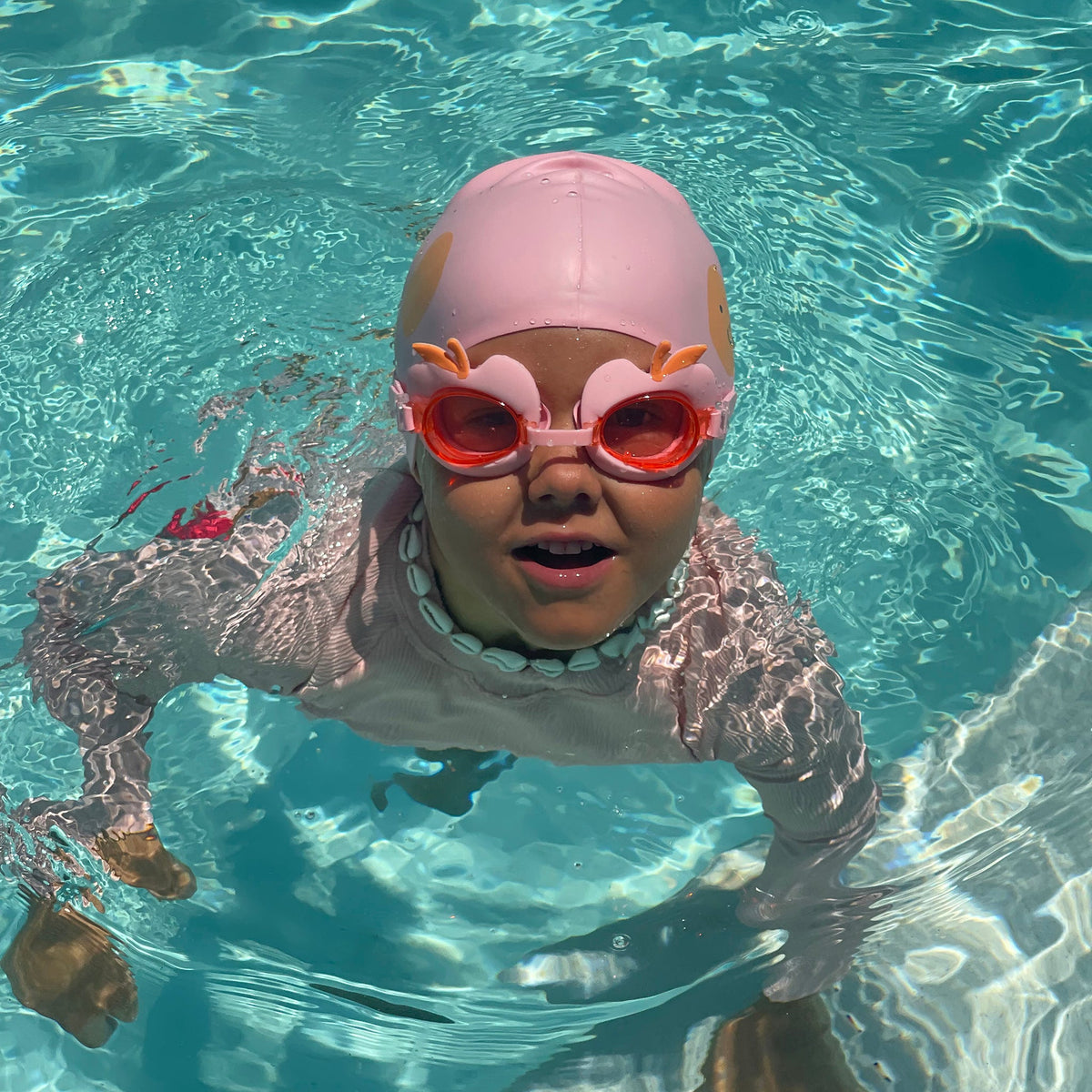 SUNNYLIFE Kids Swimming Cap Cotton Candy - Cherry