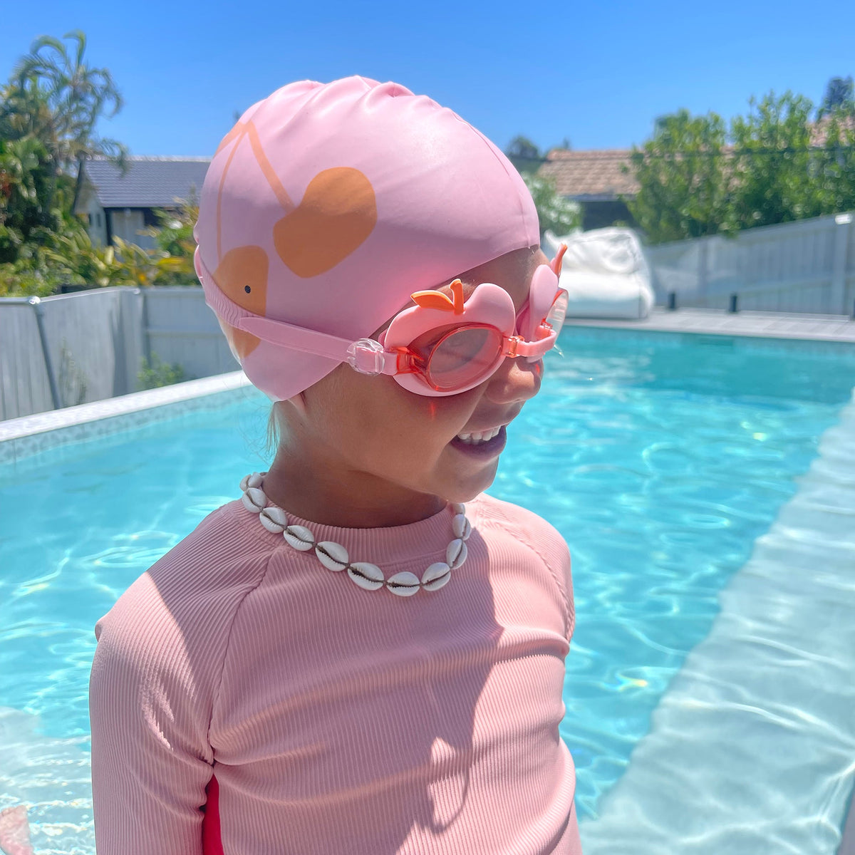 SUNNYLIFE Kids Swimming Cap Cotton Candy - Cherry