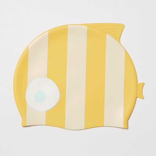 SUNNYLIFE - Swimming Cap Finn the Fish Mustard Stripe
