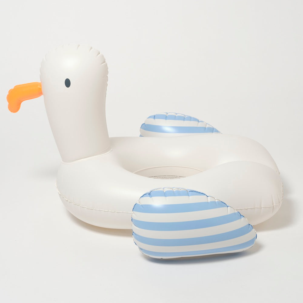 SUNNYLIFE Kids Tube Pool Ring Sid The Seagull- Blue