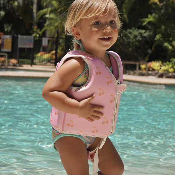 SUNNYLIFE Kids Swim Vest 1-2 Cotton - Candy Cherry