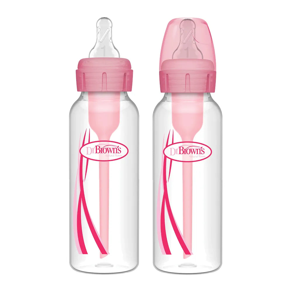 Dr. Brown’s Options+ Narrow-Neck Baby Bottle 250 ml Pack of 2 Pink