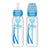 Dr. Brown's Natural Flow Anti-Colic Options+ Narrow Baby Bottle 8 oz/250 ml 2-Pack Blue