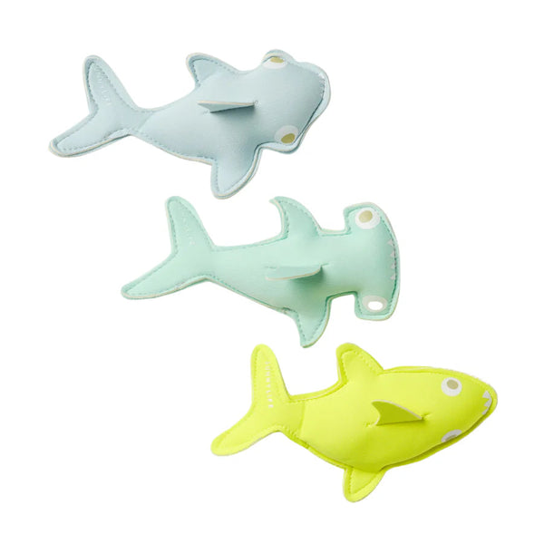 SUNNYLIFE Dive Buddies Shark Neon Set of 3 - Multi