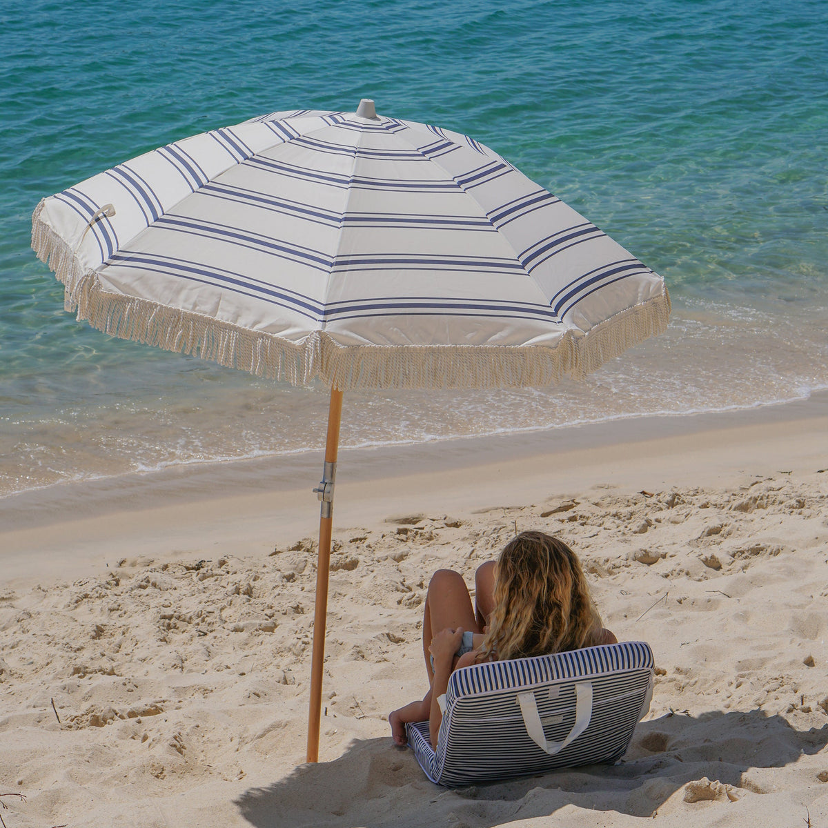 SUNNYLIFE - Luxe Beach Umbrella The Resort Coastal Blue