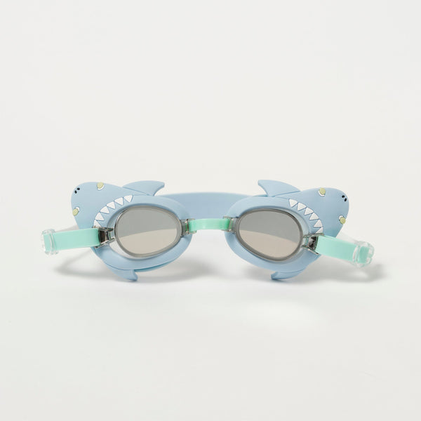 SUNNYLIFE Mini Swim Goggles Salty the Shark Aqua