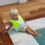 SUNNYLIFE Swim Vest 2-3 Salty the Shark Aqua Neon Yellow