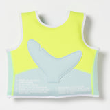 SUNNYLIFE Swim Vest 2-3 Salty the Shark Aqua Neon Yellow