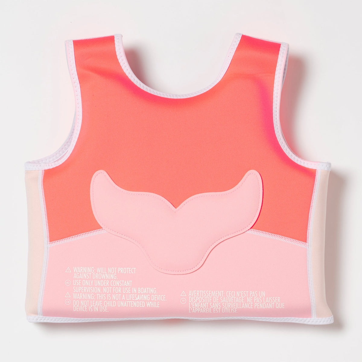 SUNNYLIFE Swim Vest 3-6 Melody the Mermaid Neon Strawberry