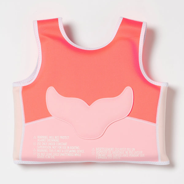 SUNNYLIFESwim Vest 3-6 Melody the Mermaid Neon Strawberry