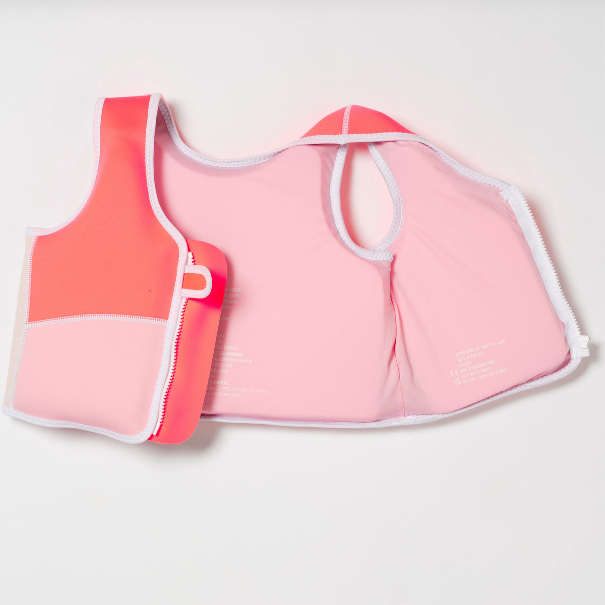 SUNNYLIFE Swim Vest 3-6 Melody the Mermaid Neon Strawberry
