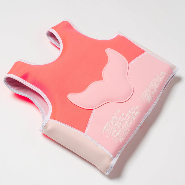 SUNNYLIFESwim Vest 3-6 Melody the Mermaid Neon Strawberry