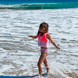 SUNNYLIFE Swim Vest 3-6 Melody the Mermaid Neon Strawberry