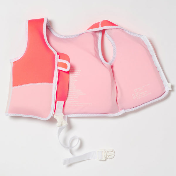 SUNNYLIFE Swim Vest 2-3 Melody the Mermaid Neon Strawberry