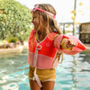 SUNNYLIFE Swim Vest 1-2 Melody the Mermaid Neon Strawberry