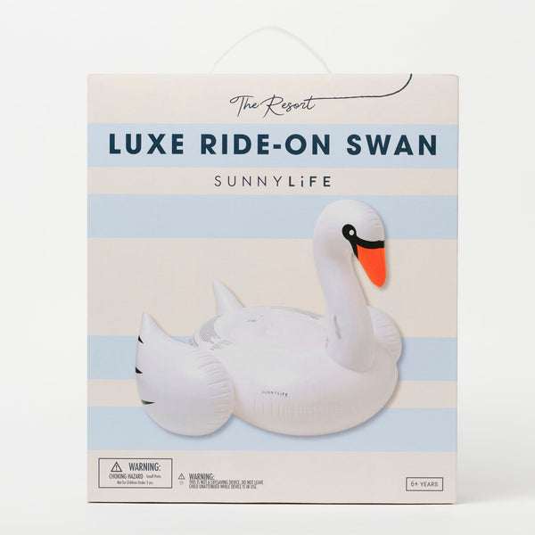 SUNNYLIFE Original Luxe Ride-On Float Swan