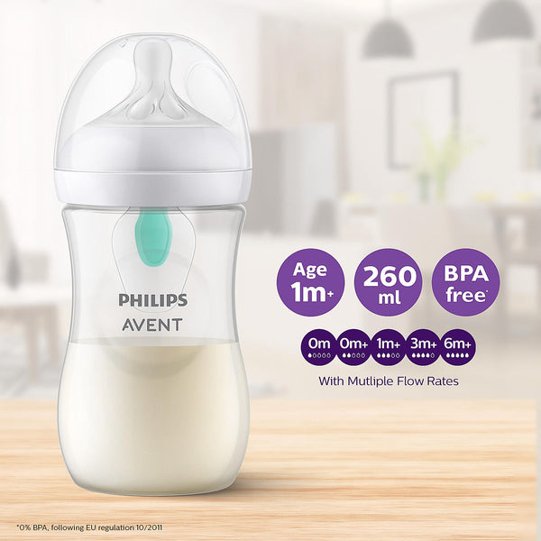 Philips Avent Feeding Bottle With Natural Response Nipple Airfree Vent 260Ml