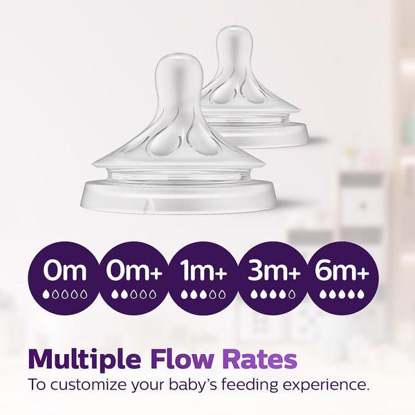 Philips Avent Feeding Bottle With Natural Response Nipple 4Oz 125Ml (Pack Of 2)