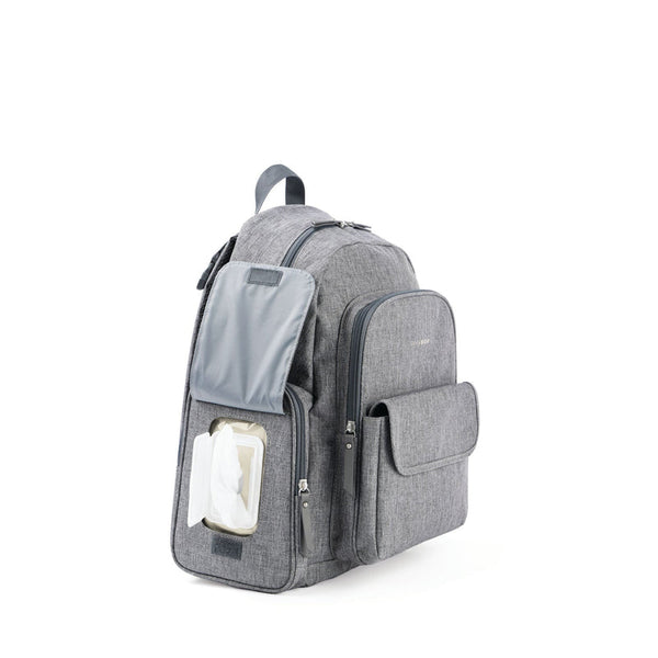 Skip Hop Luna Nappy Bag Backpack Diaper Bag Heather Grey
