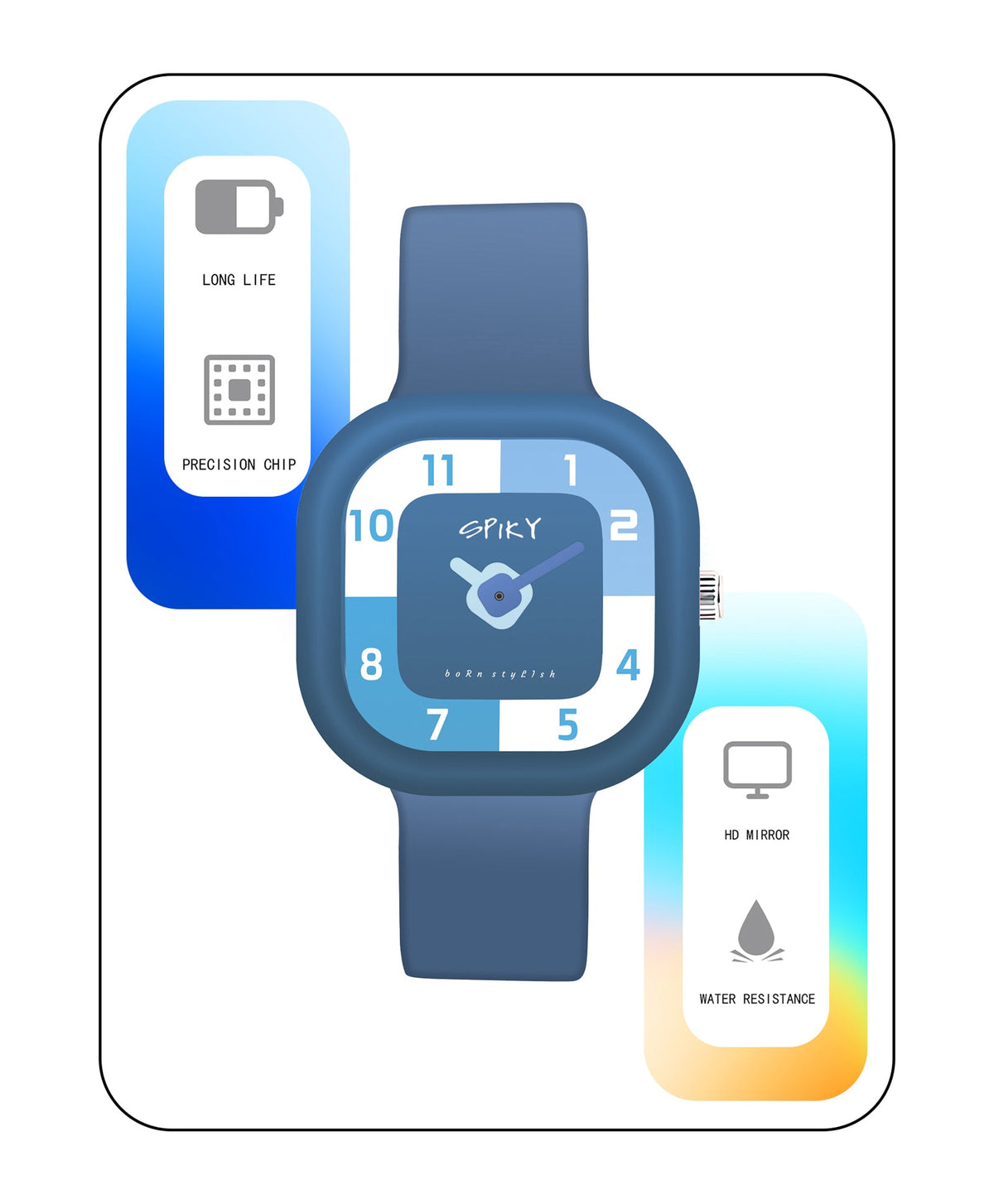 Spiky Eva10 Square Analog Watch for Kids