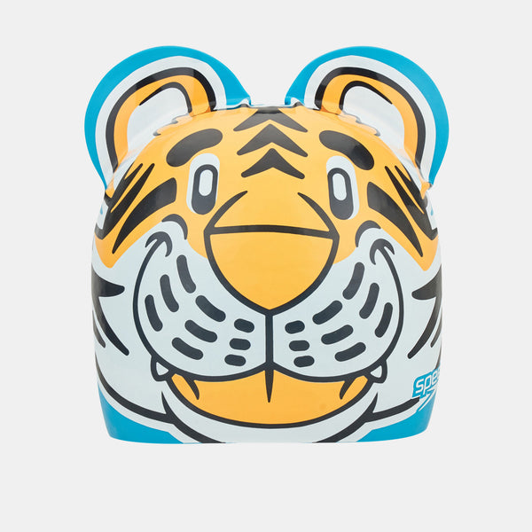 Speedo Kids' Printed Silicone Swimming Cap - Tiger