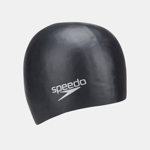 Speedo Long Hair Silicone Swim Cap - Black