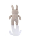 Pluchi Toto Bear Cotton Knitted Stuffed Soft Rattle Toy (Beige Melange & Natural)
