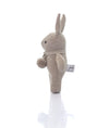 Pluchi Toto Bear Cotton Knitted Stuffed Soft Rattle Toy (Beige Melange & Natural)