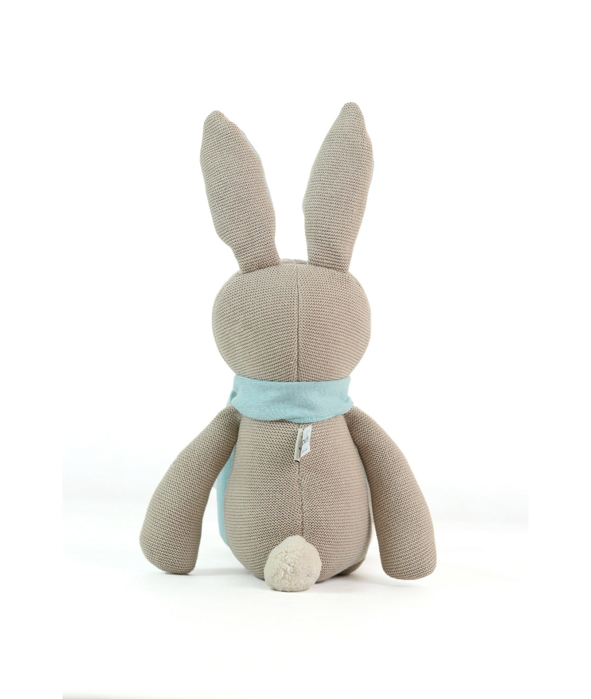 PluchiBerry Bunny Cotton Knitted Stuffed Soft Toy (Pale Whisper & Baby Blue)