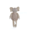 Pluchi Tiny Trunk Cotton Knitted Stuffed Soft Toy (Silver Birch & Ivory)