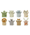 Pluchi Polar Bear Hand Puppet Cotton Knitted Stuffed Soft Toy (Natural Melange)
