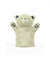 Pluchi Polar Bear Hand Puppet Cotton Knitted Stuffed Soft Toy (Natural Melange)