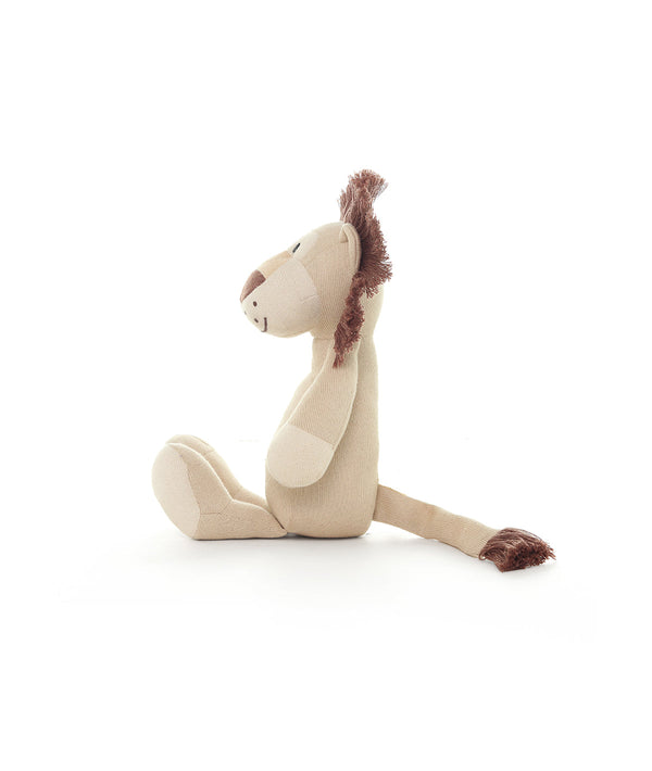 Pluchi Simba the Lion Cotton Knitted Stuffed Soft Toy (Oat & Natural)