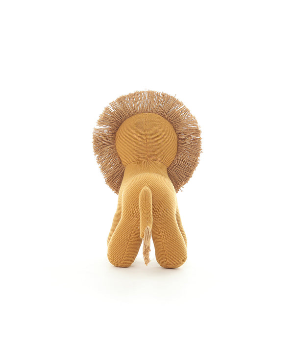 Pluchi Magnus Lion Cotton Knitted Stuffed Soft Toy (Mustard & Wheat)